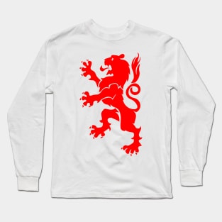 prancing black lion coat of arms Long Sleeve T-Shirt